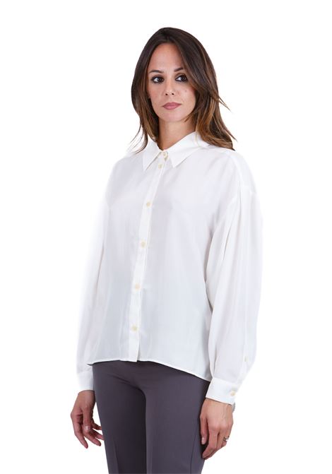 Camicia in seta habutay enzimata ALYSI | Camicie | 154221-A4010GESSO