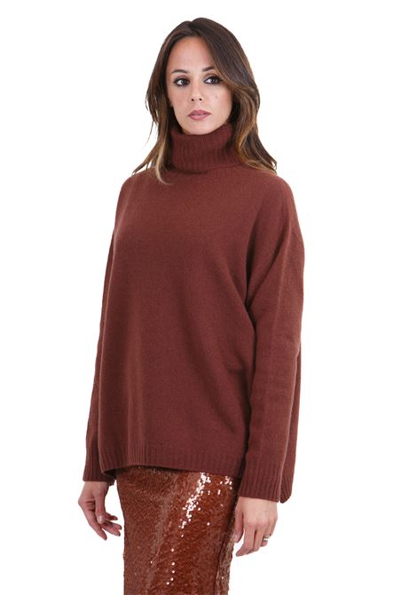 Maglia collo altro in cachemire ALYSI | Maglie | 254453-A4231CHOCO