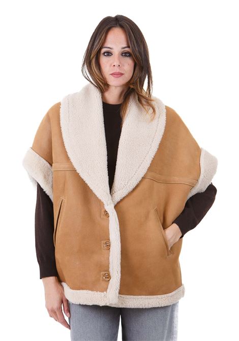 Gilet monotne scamosciato over D-FOUR | Giubbotti | DF397COPPER