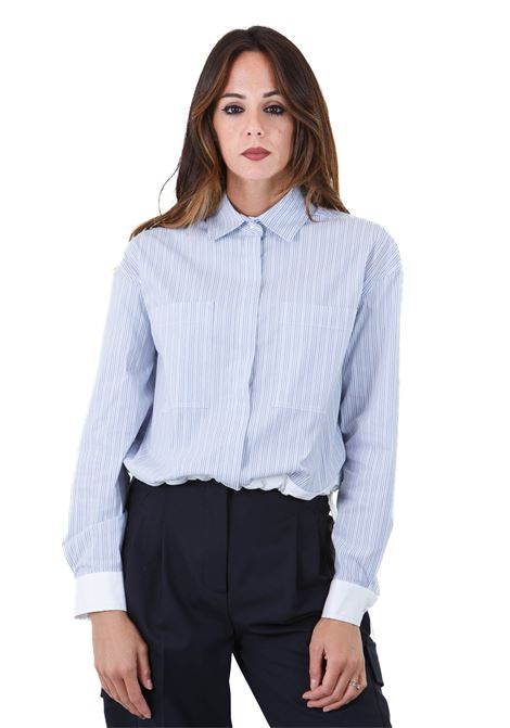 Oriana camicia con colletto classico e coulisse sul fondo SEMICOUTURE | Camicie | ORIANA-Y4WK30RG085