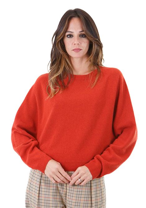 Pattie maglia girocollo in misto cashmere<BR/>