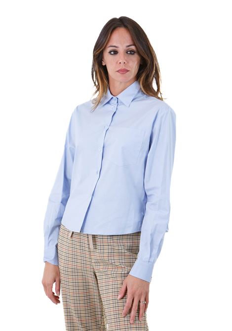 Violetta camicia a scatoletta con effetto palloncino posteriore SEMICOUTURE | Camicie | VIOLETTA-Y4WK10L30-0