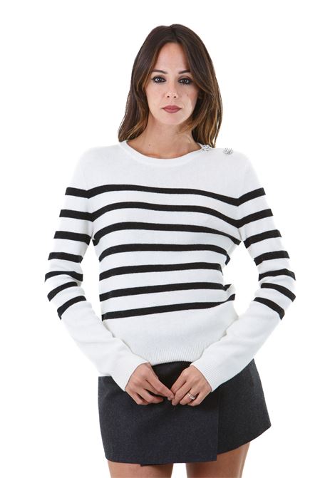 Ysaline maglia rigata girocollo SEMICOUTURE | Maglie | YSALINE-S4WC15RG096